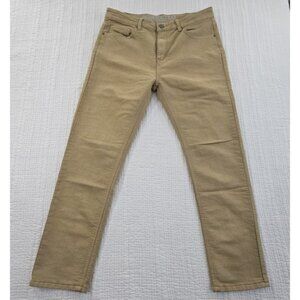 Vintage Genes Black Jeans Men's 34W 30L Beige French Terry Denim Stretch EUC LN